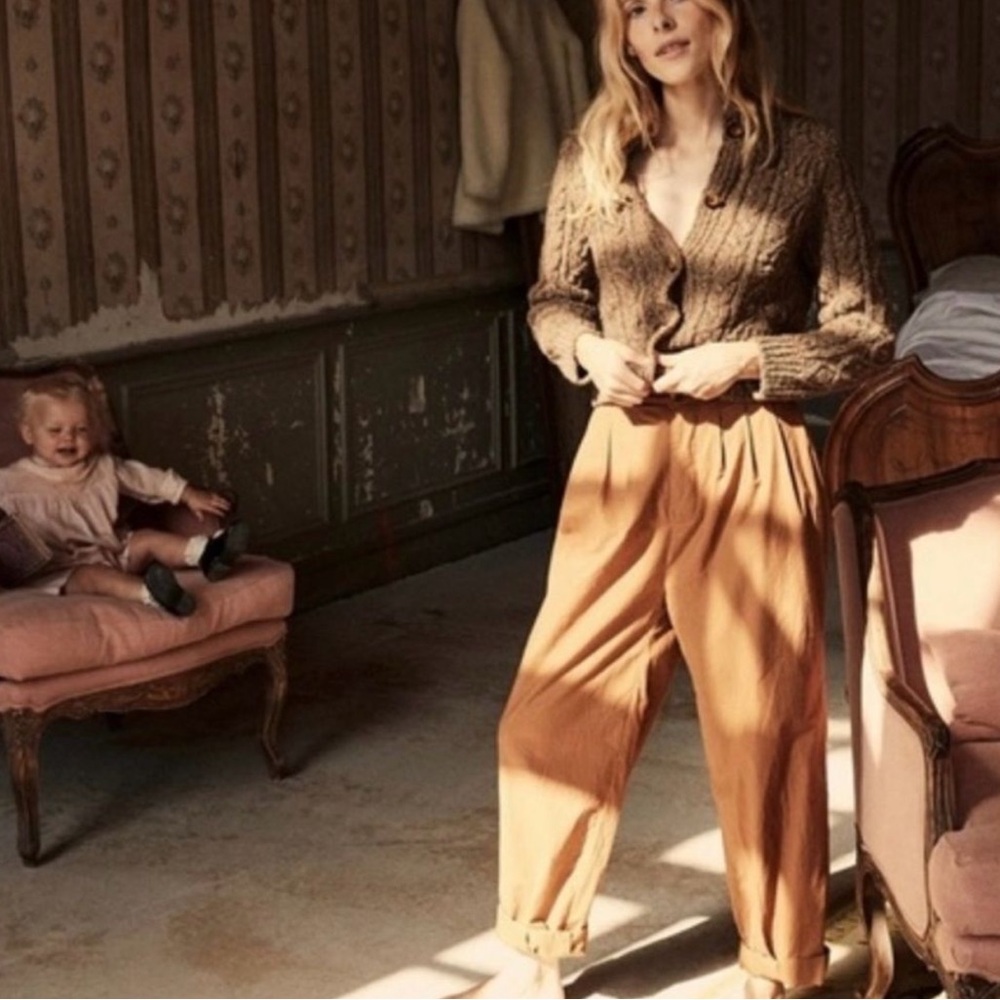 Doen Golden Tan High-Rise Wide Pants